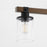 Quorum Alpine 4Lt Vanity, Textured Black Walnut/Clear Seeded
