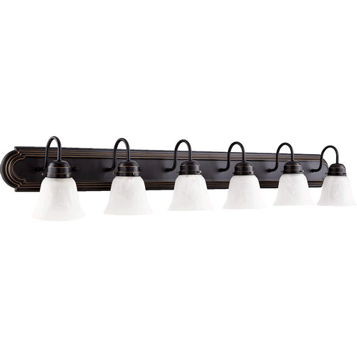 Quorum 6 Light Vanity Light, Old World