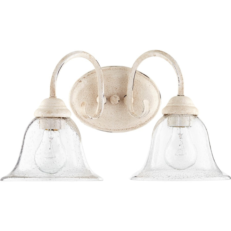 Quorum Spencer 2 Light 16.5' Vanity, White/Seeded