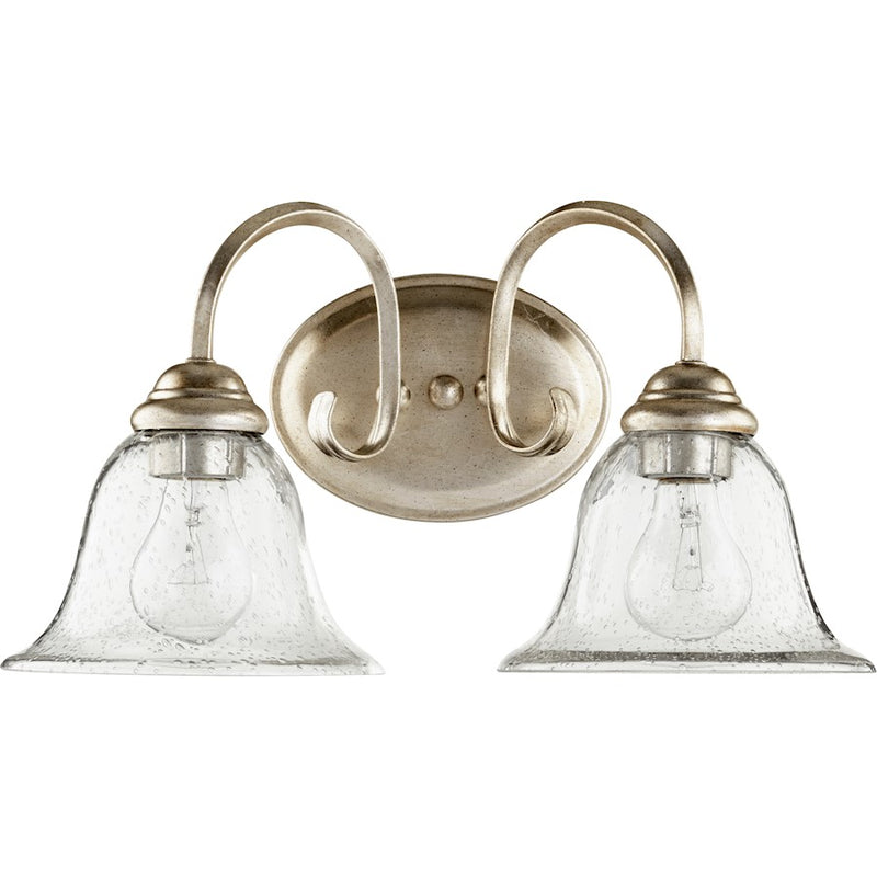 Quorum Spencer 2 Light 16.5' Vanity, Silver/Clear Seeded