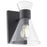 Quorum Beldar 1Lt Wall Mount, Matte Black/Clear Glass/Clear