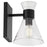 Quorum Beldar 1Lt Wall Mount, Matte Black/Clear Glass/Clear