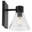 Quorum Beldar 1Lt Wall Mount, Matte Black/Clear Glass/Clear