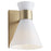 Quorum Beldar 1Lt Wall Mount, Aged Brass/Gloss Opal/Opal