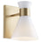 Quorum Beldar 1Lt Wall Mount, Aged Brass/Gloss Opal/Opal