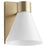 Quorum Beldar 1Lt Wall Mount, Aged Brass/Gloss Opal/Opal