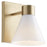 Quorum Beldar 1Lt Wall Mount, Aged Brass/Gloss Opal/Opal