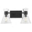 Quorum Beldar 2Lt Vanity, Matte Black/Clear Glass/Clear
