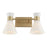 Quorum Beldar 2Lt Vanity, Aged Brass/Gloss Opal/Opal