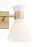 Quorum Beldar 2Lt Vanity, Aged Brass/Gloss Opal/Opal