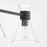 Quorum Beldar 3Lt Vanity, Matte Black/Clear Glass/Clear