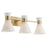 Quorum Beldar 3Lt Vanity, Aged Brass/Gloss Opal/Opal
