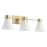 Quorum Beldar 3Lt Vanity, Aged Brass/Gloss Opal/Opal