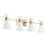 Quorum Beldar 4Lt Vanity, Aged Brass/Gloss Opal/Opal - 5119-4-80