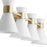 Quorum Beldar 4Lt Vanity, Aged Brass/Gloss Opal/Opal