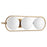 Quorum Belmont 3 Light Vanity, Aged Brass/Satin Opal