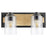 Quorum 2 Light Corner Brkt Vanity, Noir/Driftwood