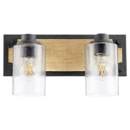 Quorum 2 Light Corner Brkt Vanity, Noir/Driftwood