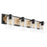 Quorum 4 Light Corner Brkt Vanity, Noir/Driftwood