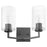 Quorum Merrick 2 Light Vanity, Matte Black