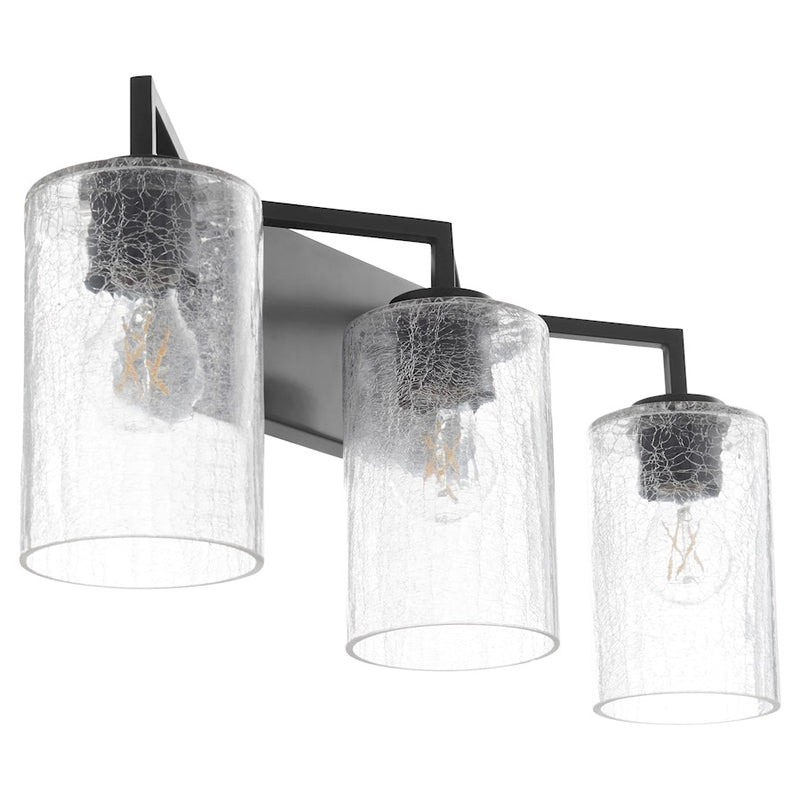 Quorum Merrick 3 Light Vanity, Matte Black