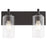 Quorum Fallstaff 2Lt Vanity, Matte Black/Clear