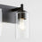 Quorum Fallstaff 2Lt Vanity, Matte Black/Clear