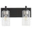 Quorum Fallstaff 2Lt Vanity, Matte Black/Clear