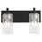 Quorum Fallstaff 2Lt Vanity, Matte Black/Clear