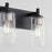 Quorum Fallstaff 2Lt Vanity, Matte Black/Clear