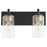 Quorum Fallstaff 2Lt Vanity, Matte Black/Clear