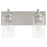 Quorum Fallstaff 2Lt Vanity, Satin Nickel/Clear - 5200-2-65