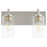 Quorum Fallstaff 2Lt Vanity, Satin Nickel/Clear