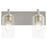 Quorum Fallstaff 2Lt Vanity, Satin Nickel/Clear