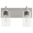 Quorum Fallstaff 2Lt Vanity, Satin Nickel/Clear