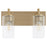 Quorum Fallstaff 2Lt Vanity, Aged Brass/Clear - 5200-2-80