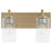 Quorum Fallstaff 2Lt Vanity, Aged Brass/Clear