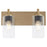 Quorum Fallstaff 2Lt Vanity, Aged Brass/Clear