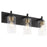 Quorum Fallstaff 3Lt Vanity, Matte Black/Clear