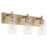 Quorum Fallstaff 3Lt Vanity, Aged Brass/Clear
