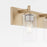 Quorum Fallstaff 3Lt Vanity, Aged Brass/Clear