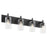 Quorum Fallstaff 4Lt Vanity, Matte Black/Clear