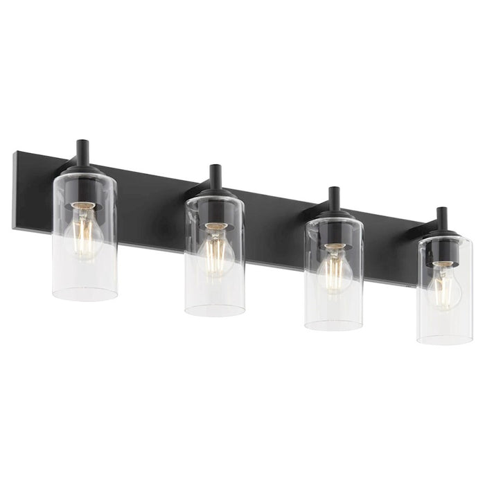 Quorum Fallstaff 4Lt Vanity, Matte Black/Clear