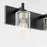 Quorum Fallstaff 4Lt Vanity, Matte Black/Clear