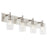 Quorum Fallstaff 4Lt Vanity, Satin Nickel/Clear
