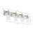 Quorum Fallstaff 4Lt Vanity, Satin Nickel/Clear