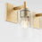 Quorum Fallstaff 4Lt Vanity, Aged Brass/Clear