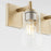 Quorum Fallstaff 4Lt Vanity, Aged Brass/Clear