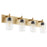 Quorum Fallstaff 4Lt Vanity, Aged Brass/Clear