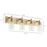 Quorum Fallstaff 4Lt Vanity, Aged Brass/Clear